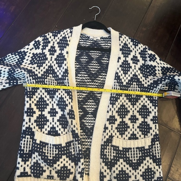 MADEWELL Fair Isle sweater Cardigans SMALL E6033 navy ivory - Picture 7 of 8